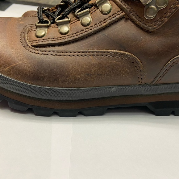 Timberland Unisex Euro Hiker Hiking Boots 100% Brown Leather 7 1/2 EUC - Picture 8 of 13